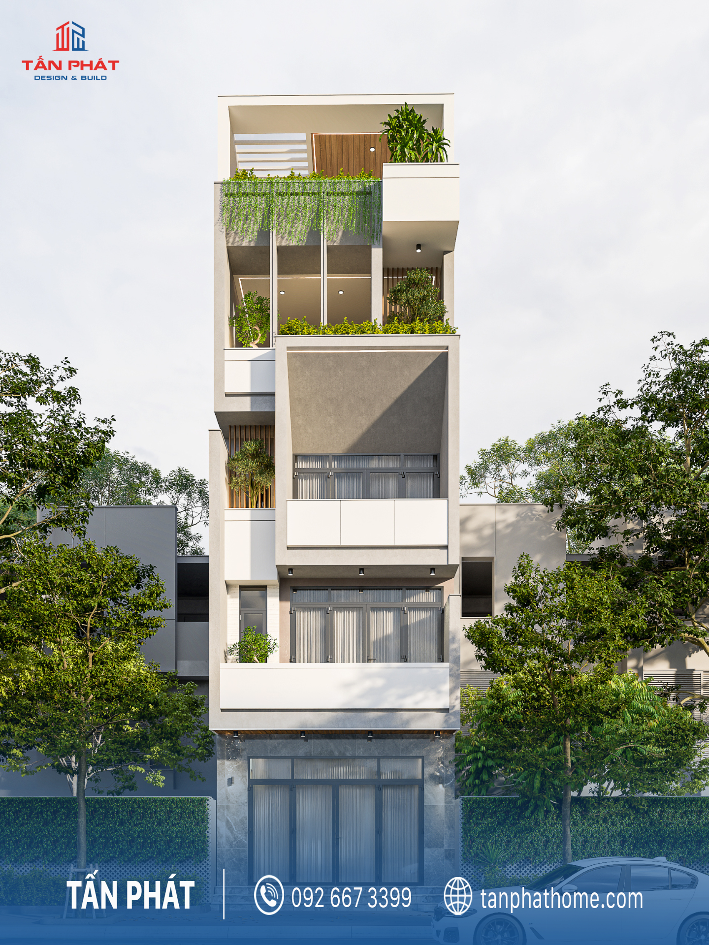 Nhà phố hiện đại 5 tầng-Anh Hưng-Bắc Ninh